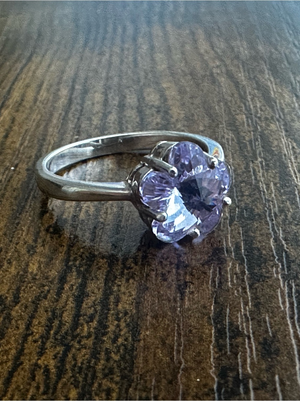 Lavender Swarovski Flower Ring